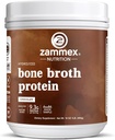Zammex Bone Broth protein Toz, Pure Grass Fed, Chocolate Protein Toz,Hydrolyzed Collagen Supplement for Health Skin,Nails,Hair,Joints, Non-GMO,Gluten Free, Great in Shakes