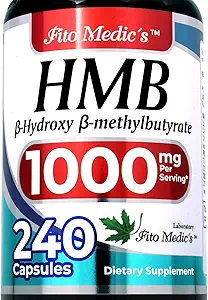 FITO MEDIC'S Lab | hmb |240 Capsules |1000 mg| hmb Supplement | hmb Free Acid| beta-hidrxybutyrate | Interset | Ultra yüksek Abhidrorpsiyon.