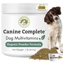 Wholistic Organics Pet Canine Complete - Σκύλος Multivitamin σε σκόνη - 1 Lb - Daily Dog Βιταμίνες και Συμπληρώματα για Σπιτικά Τρόφιμα - ανοσοποιητικό σύστημα, δέρμα, παλτό & Γενική Υγεία - Μικρή και Μεγάλη Φυλή