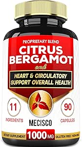 1 Citrus Bergamot Supplement 1000mg with Black Chokeberry, Berberine HCl & More - 90 Capsules - Supports Heart Health, Immune System, Energy Production Production