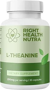 Doğru Sağlık Nutra L-Theanine 200 mg - 30 Capsules - L Theanine Supplement 2X Strength