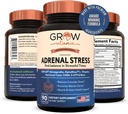 Grow Ad Vitamin Gelişmiş Formula, Organik KSM-66 Ashwagandha ile AlphaWave L-Theanine, 5-HTP, Magnezyum DNA - Günlük Stres Yardımı, Mood Support, Cognitive, Brain Health, 90 Capsules