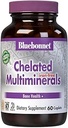 Bluebonnet Beslenme Yüksek Potency Chelated Multiminerals (Iron-Free), Albion Chelated Minerals, Soy-Free, Gluten-Free, Non-GMO, Kosher sertifikalı, Süt-Free, 60 Caplets, 20 Hizmetler