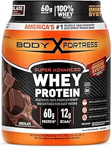 Body Fortress 100% Whey, Premium Protein Powder, Chocolate, 1.78lbs