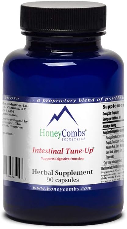 HoneyCombs Intestinal Tune-Up – Herbal Bowel Detox ve Natural Constipation Relief – Yetişkinler Herbal Laxatives, Constipation Relief, Intestinal Cleanse & Colon Cleanser, 90 Capsules