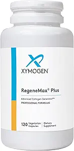 XYMOGEN RegeneMax Plus - Advanced Collagen Supplements with Biotin & Clinically Tested ch-OSA - Supports Skin, Hair, Nails & Bone Health - Collagen for Women & Men (120 Capsules)