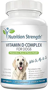 Magnezyum ile Köpekler için D, ve çinko Güçlü Dişleri, Kemikleri ve Kasları Desteklemek için, Mineral Metabolism ve Sağlıklı Immune Fonksiyonları, 120 Chewable Tabletler