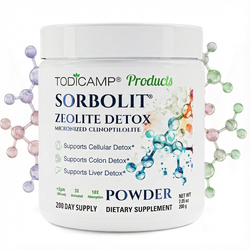 Sorbolit Zeolite Detox - 7.05 Oz Zeolite Toz Supplement for Full Body Detox - Gut Cleanse, Hücreler Liver Detox | 200 Gün Supply