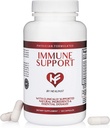 HealFast Klinik Immune Support Supplement | Sambucus Black Elderberry with çinko and Vitamin C, D, Garlic, Echinacea | Doktor Immune Defense | Immunity Vitamins - 120 Capsules