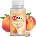 SaltStick Electrolyte FastChews - 60 Peach Chewable Electrolyte Tabletler - Erkekler için Salt Tabletler, Spor Beslenme, Elektrolyte Chews for Hydration
