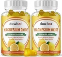 Magnesium Oxide Gummies 400mg, Magnesium Oxide Chewable Supplement for Adults & Kids, Nerve, Muscle, Bone & Heart Support, Non GMO, Pectin, Vegan, 120