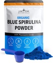 Lone Star Botanicals Organik Blue Spirulina Toz - 100% Pure Blue-Green Algae, No Fishy Chicken, Vegan Superfood for Smoothies & Drinks, Non GMO, Gluten-Free, Vegan