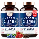 Kadınlar ve Erkekler için Vegan Collagen - Organik Superfood, Amino Asits Glycine, Lysine, Sağlıklı Cilt, Saç, Çiçekler - Plant-Based Collagen ATM Supplements - 60 Gluten-Free Vegetarian Pills