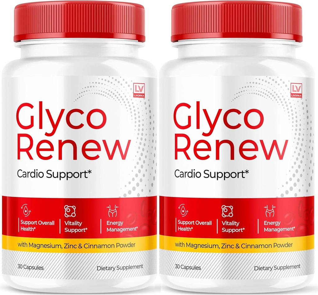 (2 Pack) Glyco Renew - Glyco Renew Blood Support, GlycoRenew Blood Support, Glyco Renew Blood Support Pills, Ripped Glyco Renew Blood Support, Glyco Renew Pills, Glyco Renew Supplement, 60 Κάψουλες