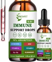 Çinko Quercetin with Bromelain Vitamin C D3 Liquid Drops Immune Support with A K2 Echinacea Chlorophyll and Elderberry - 10 in1 Immune Defense Drops Kompleks for Immunity