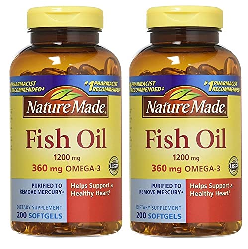 Doğa Balık Yağı Omega-3 ile 1200 mg, 400 Softgels