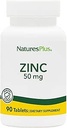 NaturesPlus çinko - 50 mg, 90 Tablet - Destekler Immune Health & General Well-Being - Yüksek Lisans Psik asit Chelate Form - Gluten Free, Vegetarian - 90 Hizmetler