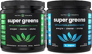 NutraChamps Super Greens Berry & Super Greens Tropical Sche - 2 Ay Supply