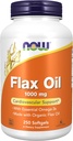 NOW Foods Supplements, Flax Oil 1,000 mg made with Organic Flax Oil, Cardiovascular Support*, 250 Softgels