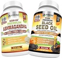 FRESH HEALTHCARE Ashwagandha KSM 66 and Black Seed Oil - Bundle