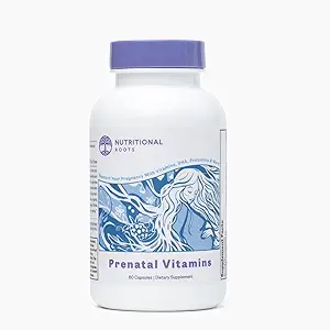 DHA ile Beslenme Kökleri Prenatal Vitaminler - Foate, Probiyotikler ve Rejen Organik Malzemeler, Demir olmadan, Iodine olmadan, Bump It Up, 30 Hizmet