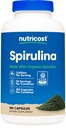 Nutricost Spirulina 3.000 mg, 30 Hizmet için 180 Capsules - CCOF Organik Spirulina, Gluten Free, Vegetarian