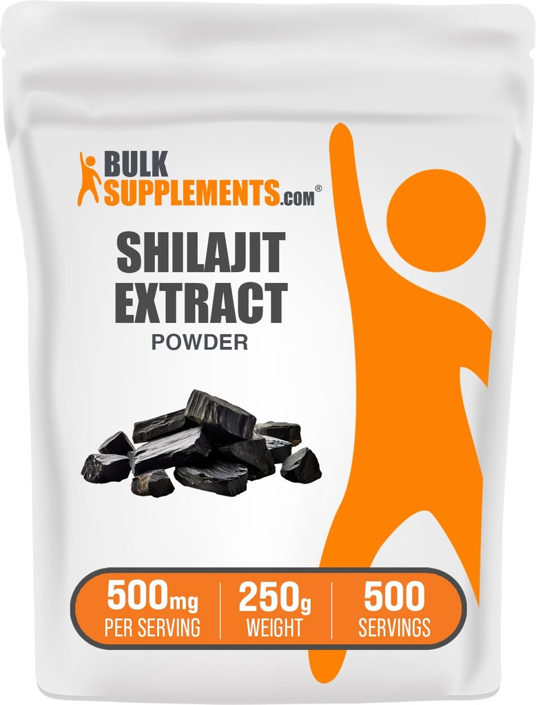 BulkSupplements.com Shilajit Extract Toz - Fulvic Acid Supplement, Shilajit Supplement - Gluten Free, 500 mg per Service of Shilajit Toz, 250g (8.8 oz) (Pazar 1)