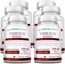 Εγκεκριμένη επιστήμη Tribulus Terrestris - 360 κάψουλες - Ενισχύει την τεστοστερόνη, ενισχύει την αθλητική απόδοση, υποστηρίζει την ανάπτυξη των μυών και την επισκευή - 95% Φουροστανόλη Σαπωνίνες - Bioperine - Vegan - 6 μπουκάλια