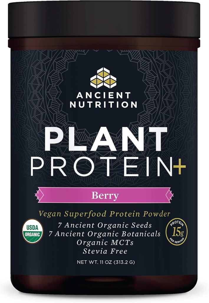 Eski Beslenme Bitkileri Protein Tozu, Bitki Protein+, Berry, Organik Vegan Superfoods Supplement, 15g Proteinler Için Büyük, Protein Shakes, Gluten Free, Paleo Friendly 12 Hizmetler