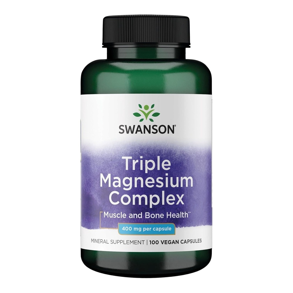 Swanson Triple Magnezyum Kompleksi - 100 Capsules, 400 mg