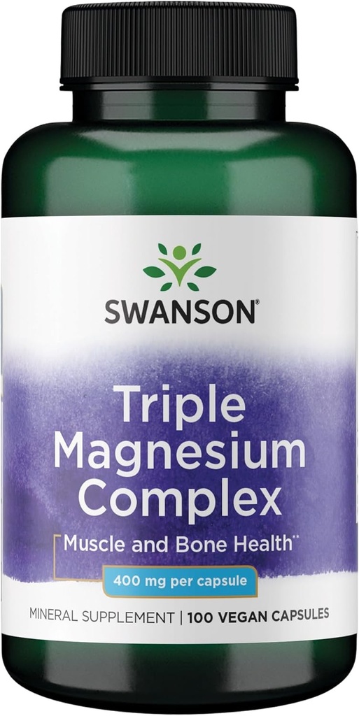 Swanson Triple Magnezyum Kompleksi - 100 Capsules, 400 mg