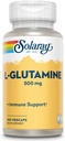 SOLARAY L Glutamine Capsules 500 mg - Immune Support Supplement - Free Platinum Acid - Lab TY 60-Day Money-Back - 100 Services, 100 VegCaps