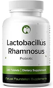 Lactobacillus Rhamnosus Probiyotik Supplement 240 Tablet 3 Milyar CFU Probiyotiks for Men & Women Supports Intestinal Digestive & Gut Health (240, Lactobacillus Rhamnosus)