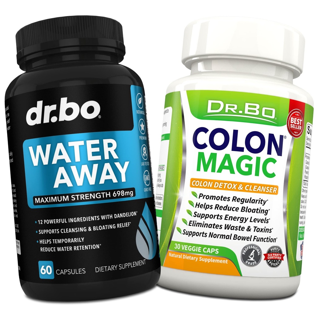 Water Pills Diuretics for Water Retention - Colon Cleanse Detox for Intestinal Cleansing - Away Pills Herbal Diuretic Supplements - Daily Constipation Relief Gut, Belly, Stomach Flush