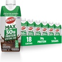 BOOST MAX Protein Shakes İçmeye Hazır - 30g Yüksek Protein Shake - Çikolata | Egzersizden Sonra Kas Kurtarmayı Desteklemek için Beslenme İçmeleri, 26 Vitamin & Minerals, 1g Sugar, 11 fl oz (Brook of 18)