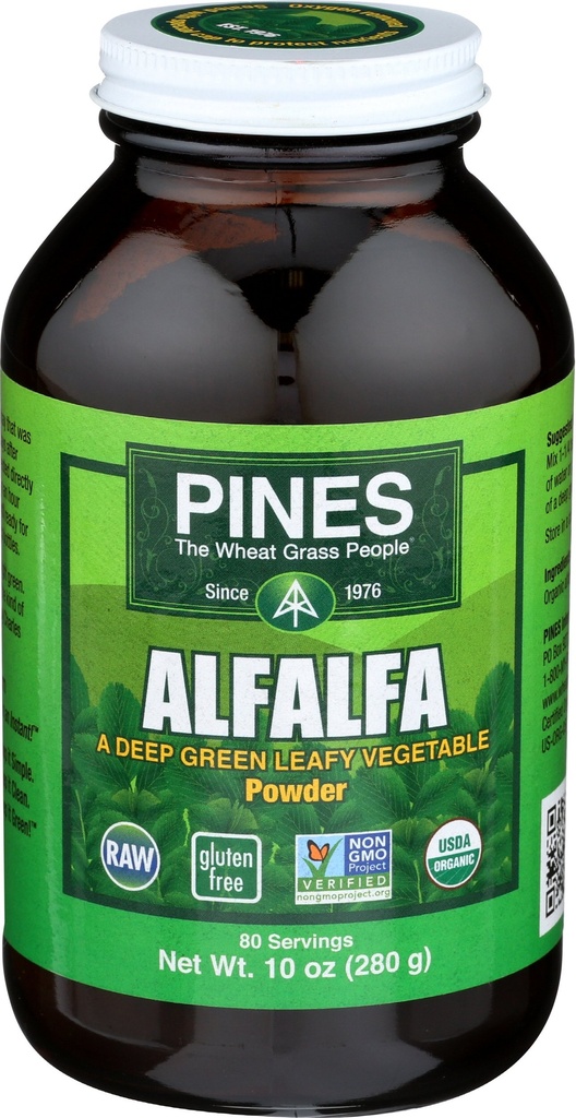 Pines Organic Alfalfa Toz, 10 Ounce