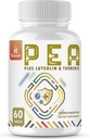 1500 MG Παλμιτοϋλοαιθανολαμίδιο με λουτεολίνη 98% & Κουρκουμάς, Υψηλή Απορρόφηση, Μικρονωμένο Συμπληρώματα Ρηπίων για τη Διαχείριση της Δυσφορίας - USA Made - 60 Tablets