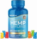 WELLUTION Hemp Gummies – High Potency 985,000 MCG – Rahatlama ve Barış için Doğal Meyve Ayısı - Daha Hızlı - 60