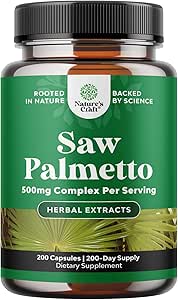 Ekstra Kuvvetli Saw Palmetto Ekstra - Saç Sağlığı ve Urinary Support with Plant Sterols & Flavonoids - Potent Herbal Supplement with 500 mg per Service - 200 Capsules