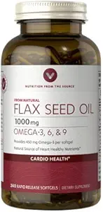 Βιταμίνη World Flax Seed Oil 1000mg Παρέχει 450 mg Omega 3 ανά softgel 240 Rapid Release softgels