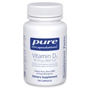 Pure Encapsulations D3 10 mcg (400 IU) | Bone, Blood, Cardiovascular, Kolon ve Immune Health | 120 Capsules