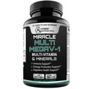 MEGAV-1 Multi-Vitamin, Superfood & Minerals - Probiyotiklerle Günlük Multivitamin, Dgestive Enzyme, Mushroom Complex for Heart Health, Immune Support, Energy & Stamina - 90 Tabletler