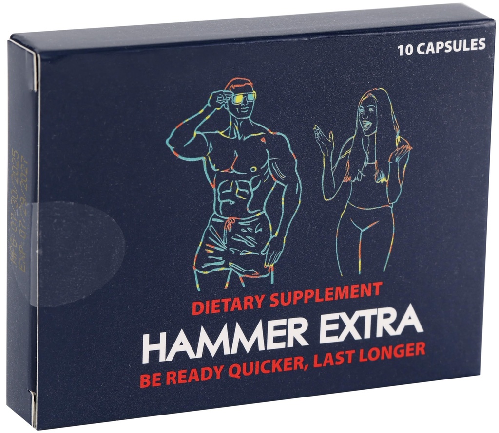Hammer Extra Fast Acting Male Performance Supplement for Men | Horny Goat Weed, Tongkat Ali, Ginseng, Maca, Tribulus, Ashwagandha, B6 & Magnezyum | Enerji, Stamina & Endurance Destek Desteği