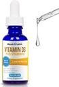 D3 Vitamin K2 Sıvı Ayaklar - Sıvı Vitamin-D3 2000 IU Yetişkinler ve Çocuklar için K2 Supplements ile Geri Dönüş - Sağlıklı Kemikler için VIT D, Kalp ve Immune Health - Vitamin D K2 MK7 Dropper 1 Oz
