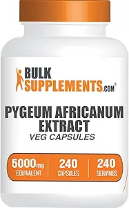 BulkSupplements.com Pygeum Africanum Extract Capsules - Herbal Supplement, Pygeum Bark - Vegan & Gluten Free, 1 Capsule per Service, 240 Veg Capsules (Pack of 1)