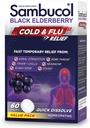 Sambucol Cold ve Flu Relief Tabletleri - Homeopathic Cold Medicine, Cold Remedy for Yetişkinler, Black Elderberry for Colds, çinko Cold Remedy - 60