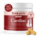 Fera Κατοικίδια ζώα Καρδιακή Υποστήριξη - Cat & Dog Heart Supplement with Taurine, L-Καρνιτίνη, & CoQ10 - Προάγει την κανονική κυκλοφορία και καρδιακό παλμό - 60 κάψουλες