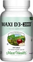 Maxi Health Kosher Vitamin D3 2000IU - Sağlıklı Immune Yanıtı için yüksek derecede Absorbable Vitamin D Supplements for Health Immune Response, Kalsiyum Absorps & Bone Health - D3 Vitamin 2000 IU -180 Tabletler