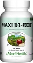 Maxi Health Kosher Vitamin D3 2000IU - Sağlıklı Immune Yanıtı için yüksek derecede Absorbable Vitamin D Supplements for Health Immune Response, Kalsiyum Absorps & Bone Health - D3 Vitamin 2000 IU -180 Tabletler