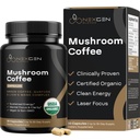 100% Organik Mushroom Kahve Capsules - Doğal Enerji Supplement 130 mg Caffeine Klinik Olarak Proven Patentli Yeşil Kahve Bean & Guayusa, Jitter-Free Energy & Focus (30 hizmet) için alıntılar